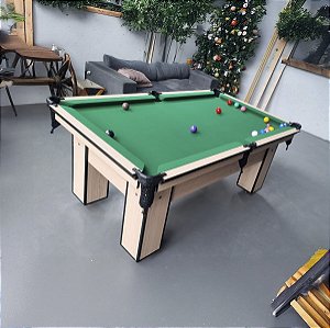 Mesa de Bilhar Charme Cor Bali Tecido Verde 1,93 x 1,18