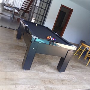 Mesa de Bilhar Fascinação Cor Preta Tecido Preto 2,20 x 1,20