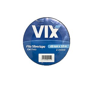 Fita Adesiva Silvertape Preta VIX 48mm x 10 Metros