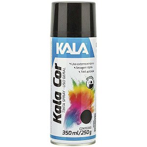Tinta Spray Preto Fosco 350ml Kala