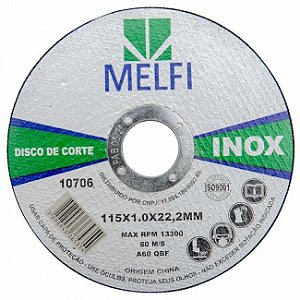 Disco Corte Inox 4.1/2 1mm Melfi