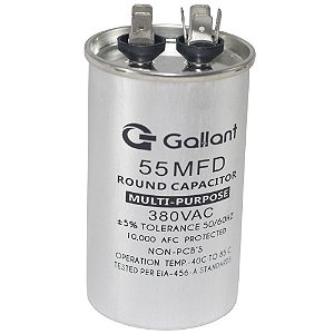 Capacitor Simples 55 Mfd 380v Gallant