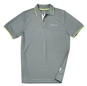 Camisa Polo Masculina Esporte Cinza.