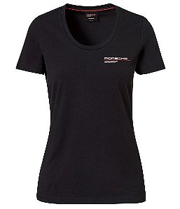 Camiseta Motorsport Feminina Fanwear Porsche Preta Porsche Oficial