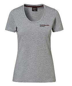 Camiseta feminina – Motorsport Fanwear cinza Porsche Oficial