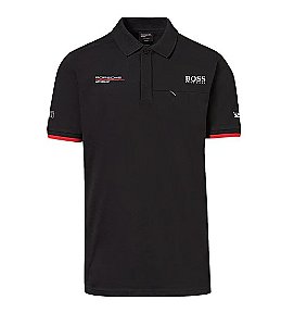 Camisa Polo Masculina Preta Motorsport Hugo Boss