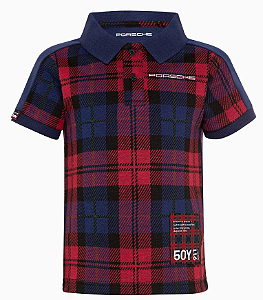 Camisa Polo Kid'S Red Chequered.