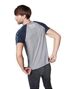 Camiseta Martini Racing Homens Azul-Cinza.