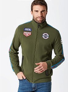 Casaco Sweat Homem Verde Oliva.