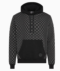 Casaco com capuz unissex preto