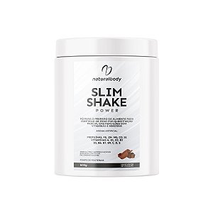 Slim Shake Power Mousse Chocolate | Vitaminas + minerais essenciais + proteínas | Zero glúten, açúcar e lactose | Adoçado com Stevia | 600g