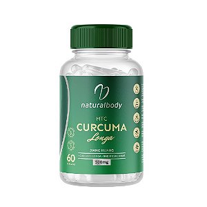 Suplemento Cúrcuma Longa | Contra dores reumáticas, dor muscular, ação anti-inflamatória e antioxidante | 60 cápsulas | MTC