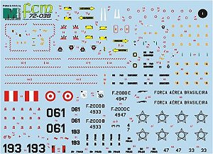 Decalque Mirage 2000C FAB 1/72 - FCM 72038