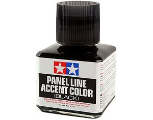 Panel Line Acccent Color - Preta - Tamiya 87131