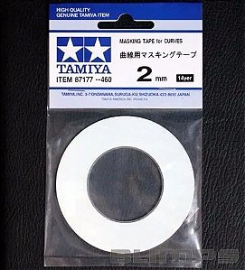 Fita adesiva para curvas (Masking Tape) 2 mm - Tamiya 87177