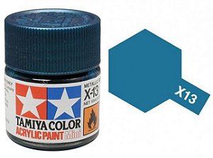 Tinta Acrílica Mini X-13 Azul Metálico (10 ml) - Tamiya 81513