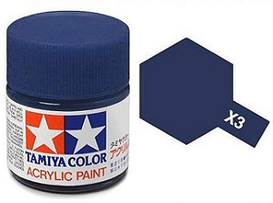 Tinta Acrílica Mini X-3 Azul Royal (10 ml) - Tamiya 81503