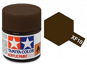 Tinta Acrílica Mini XF-10 Marrom (10 ml) - Tamiya 81710