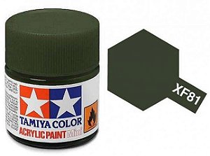 Tinta Acrílica Mini XF-81 Verde Escuro (10 ml) - Tamiya 81781