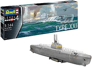 Submarino Alemão Type XXI - 1/144 - Revell 05177