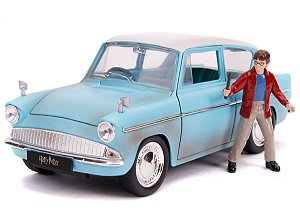 Miniatura Ford Anglia 1959 Harry Potter com boneco - 1/24 - Jada Toys