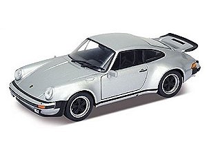 Miniatura Porsche 911 Turbo - Prata - 1/24 - Welly