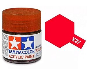 Tinta Acrílica Mini X-27 Vermelho Claro (10 ml) - Tamiya 81527