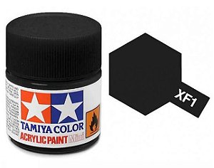 Tinta Acrílica Mini XF-1 Preto Fosco (10 ml) - Tamiya 81701