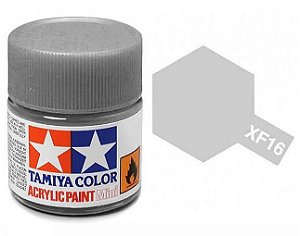 Tinta Acrílica Mini XF-16 Flat Aluminum (10 ml) - Tamiya 81716