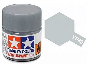 Tinta Acrílica Mini XF-80 Cinza Real Claro (10 ml) - Tamiya