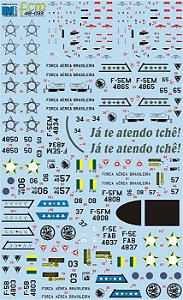 Decalque F-5B, E, F, EM e FM da FAB 1/48 - FCM 48-033