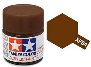 Tinta Acrílica XF-64 (23 ml) Marrom Avermelhado - Tamiya 81364