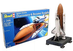 Space Shuttle Discovery + Booster Rockets - 1/144 - Revell 04736 REEMBALADO - COMPLETO COM TODAS AS PEÇAS