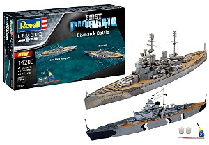 First Diorama Set - Bismarck Battle - 1/1200 - Revell 05668