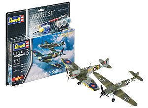 Model Set Combat Set Bf109 G-10 & Spitfire Mk.V - 1/72 - Revell 63710