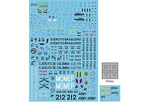 Decalque H-60 Blackhawk FAB Exército Brasileiro 1/48 - FCM 48070