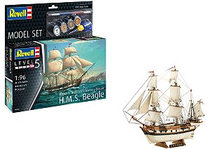 Model Set H.M.S. Beagle - Veleiro da descoberta histórica de Darwin - 1/96 - Revell 65458