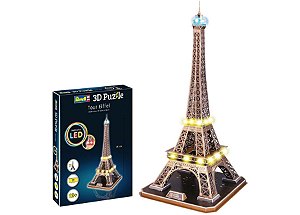 Quebra-cabeça 3D (3D Puzzle) Torre Eiffel com LED - Revell 00150