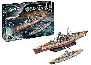 Gift Set The Legendary Bismarck - 1/700 & 1/1200 - Revell 05637