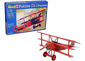 Fokker DR.1 Triplane - 1/72 - Revell 04116 REEMBALADO - COMPLETO COM TODAS AS PEÇAS