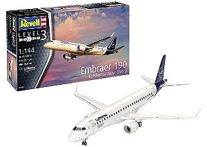 Embraer 190 Lufthansa New Livery - 1/144 - Revell 03883 REEMBALADO - COMPLETO COM TODAS AS PEÇAS