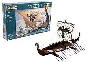 Viking Ship - 1/50 - Revell 05403 CAIXA DANIFICADA - COMPLETO COM TODAS AS PEÇAS