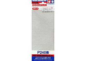 Jogo de 3 lixas para acabamento P240 - Tamiya 87093