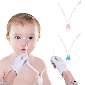 Aspirador Nasal Bebê Infantil Sucção com Escova de Limpeza