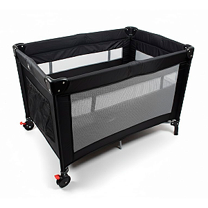 Berço de bebê Cercadinho Portátil (Chiqueirinho ) com Mosquiteiro Preto