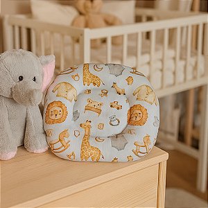 Travesseiro Anatômico Infantil Bebê Apoio Cabeça Unissex para Carrinho e Berço