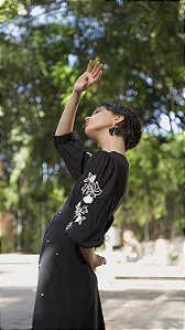 Vestido Chemisier preto Encanto