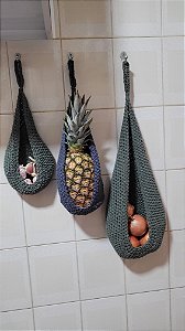 Cesto cegonha/ Fruteira suspensa