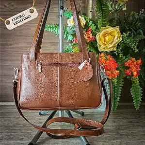 Bolsa de Couro Legitimo Lia Modas ( Ref-143p )