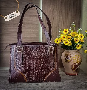 Bolsa Feminina de Couro Legitimo Lia Modas (ref-734)